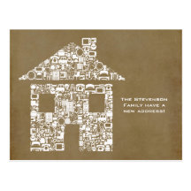 Moving House New Address Notification Note Card Postcards