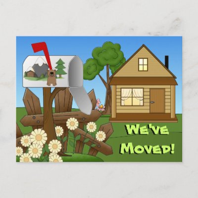 Moving Announcement Postcards on Moving Notice Announcements Post Cards   Zazzle Co Uk