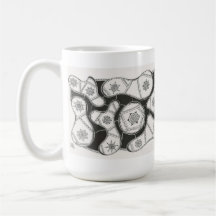 Mozaic, Abstract Ink Coffee Mug