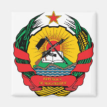 Mozambique Coat of Arms detail Refrigerator Magnets