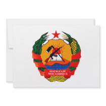 Mozambique Coat of Arms Personalized Invitations