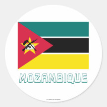 Mozambique Flag with Name Stickers
