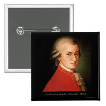 Mozart "Love Love Love" Quote Gifts & Collectibles buttons