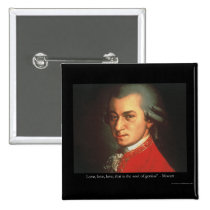 Mozart "Love Love Love" Quote Gifts & Collectibles buttons