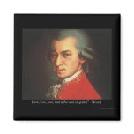 Mozart "Love Love Love" Quote Gifts & Collectibles magnets