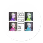 Mozart Lovers Gifts Round Sticker