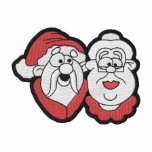 Mr. and Mrs. Claus embroidered shirts