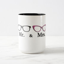Mr. And Mrs. Geek Coffee Mugs