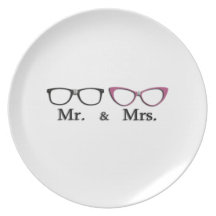 Mr. And Mrs. Geek Dinner Plates
