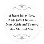 Mr. and Mrs. Round Sticker