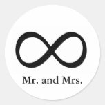 Mr and Mrs Round Sticker