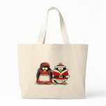 Mr. and Mrs. Santa Claus Penguin bags