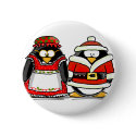 Mr. and Mrs. Santa Claus Penguin buttons