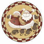 Mr and Mrs Santa Ornament photo sculptures