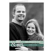 Mr. and Mrs. Thank You Card - Basil