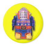 Mr. Atomic Toy Robot Round Magnet
