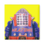 Mr. Atomic Toy Robot Square Magnet