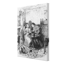 Mr Bumble and Mrs Corney taking tea Gallery Wrap Canvas