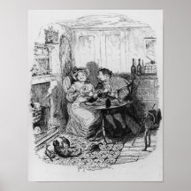 Mr Bumble and Mrs Corney taking tea Poster