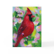 Mr. Cardinal aceo Birthday Card