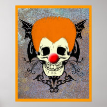 Mr. Clown Orange Hair Poster