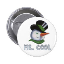 Mr. Cool - Snowman Button