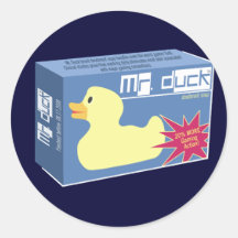 Mr. Duck Soap Box Sticker