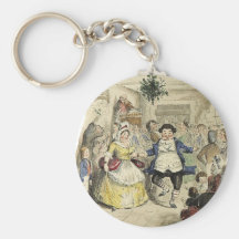 Mr. Fezziwig's Ball, A Christmas Carol Key Chains