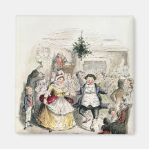 Mr Fezziwig's Ball, from 'A Christmas Carol' Refrigerator Magnets