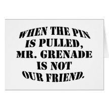Mr. Grenade Greeting Cards