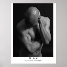 Mr Gym B/W Print