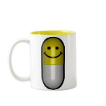 Mr.Happy Pill mugs