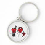 Mr Heart Bride and Groom Wedding Key Chain