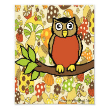 Mr Hooty Owl Baby Wall Print Photo
