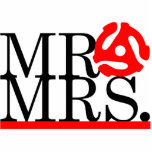 Mr & Mrs 45 Adapter Cake Topper photo sculptures