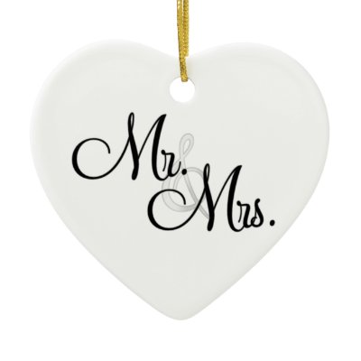 MR. & MRS First Christmas Ornament