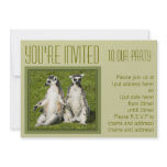 Mr & Mrs Lemur invitations