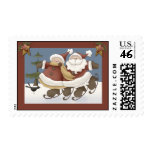 Mr. & Mrs. Santa Stamps