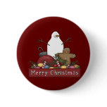 Mr & Mrs Snowman buttons