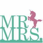 Mr & Mrs Unicorn Cake Topper photo sculptures