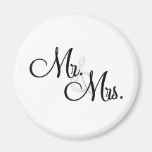 Mr. & Mrs. Unique Items Refrigerator Magnets