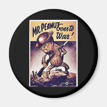 Mr. Peanut Goes To War Fridge Magnet
