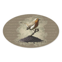 Mr. Robin Finds the Key, oval stickers