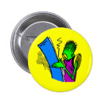 Mr. Skygack from Mars, close-up Pinback Button