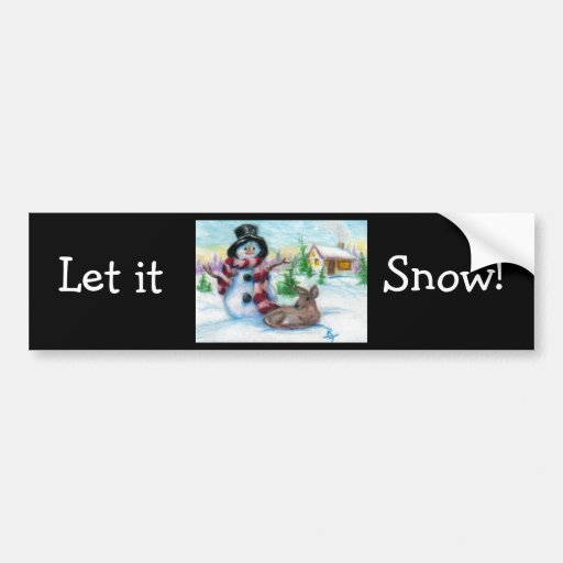 Mr Snowman Bumper Sticker