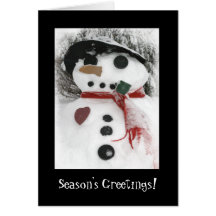 Mr. Snowman Season's Greetings Card