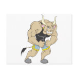 Mr Strong Shirt | Cute Muscular Mr Strong Ox Shirt postcards