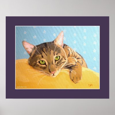 Mr. Tabby Cat Poster by pawtraitart