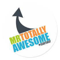 Mr Totally Awesome Round Stickers