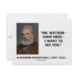 Mr. Watson - Come Here - I Want To See You invitations